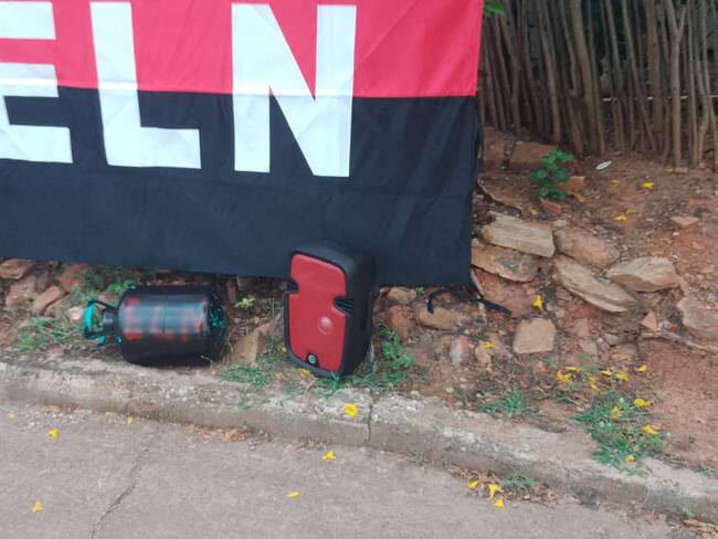 Elementos alusivos al ELN en Cúcuta y su Área Metropolitana. Foto: Cortesía comunidad.