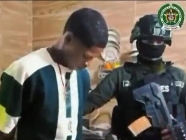 Capturan a "El Flaco", cabecilla del ELN en Chocó. Foto: Ministro de Defensa.