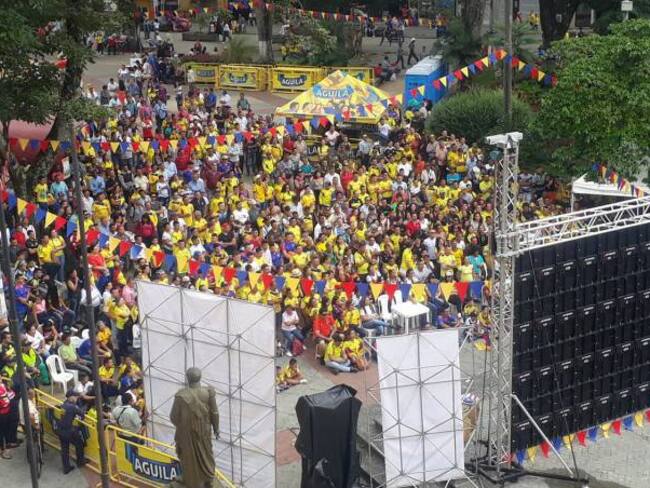 Con buen comportamiento quindianos celebraron triunfo de Colombia