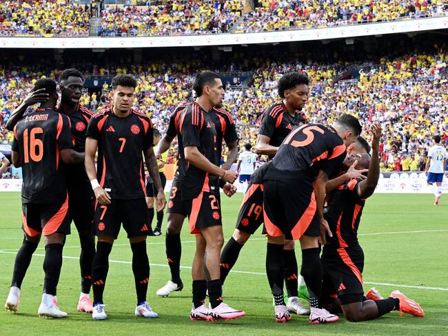Los jugadores de la Selección Colombia festejan el gol de Jhon Arias. (Photo by Greg Fiume/USSF/Getty Images for USSF)