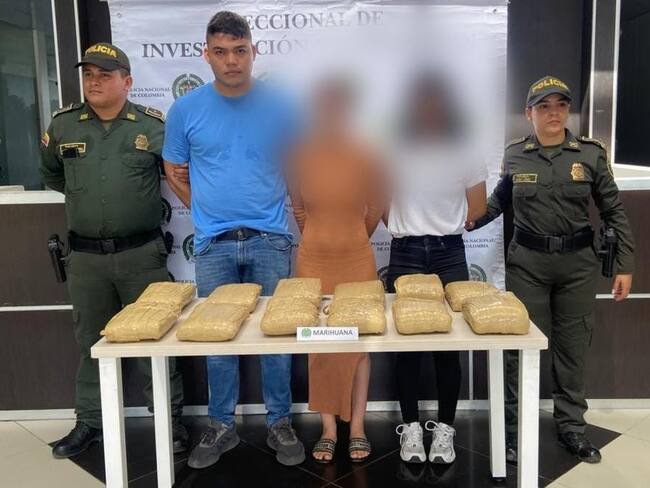 Capturados tres presuntos integrantes de red de microtráfico en Cúcuta. / Foto: Policía Mecuc.