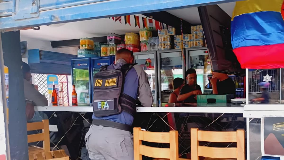 Guardia Ambiental y EPA Cartagena realizan control de ruido en negocios del barrio Olaya