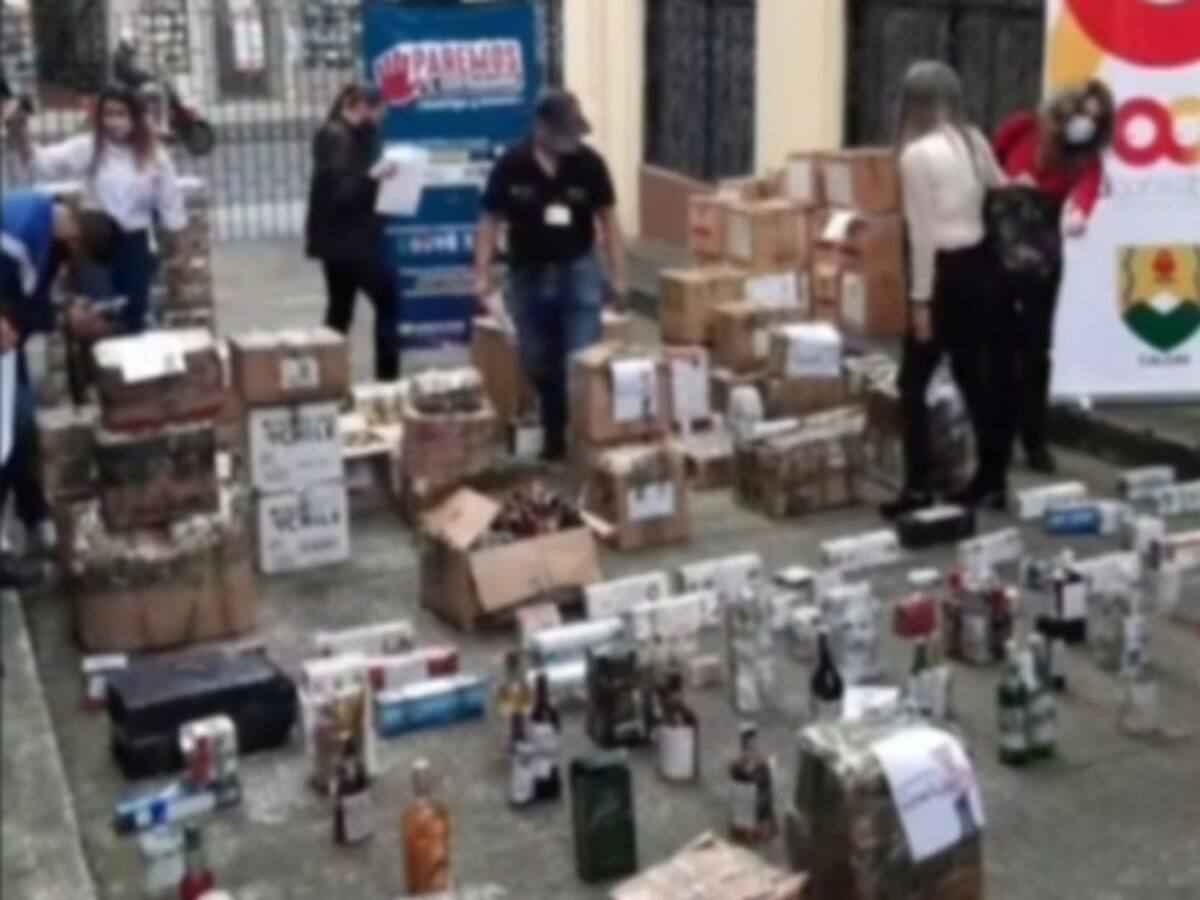 Licor de contrabando con avalúo de 200 millones será destruido en Caldas