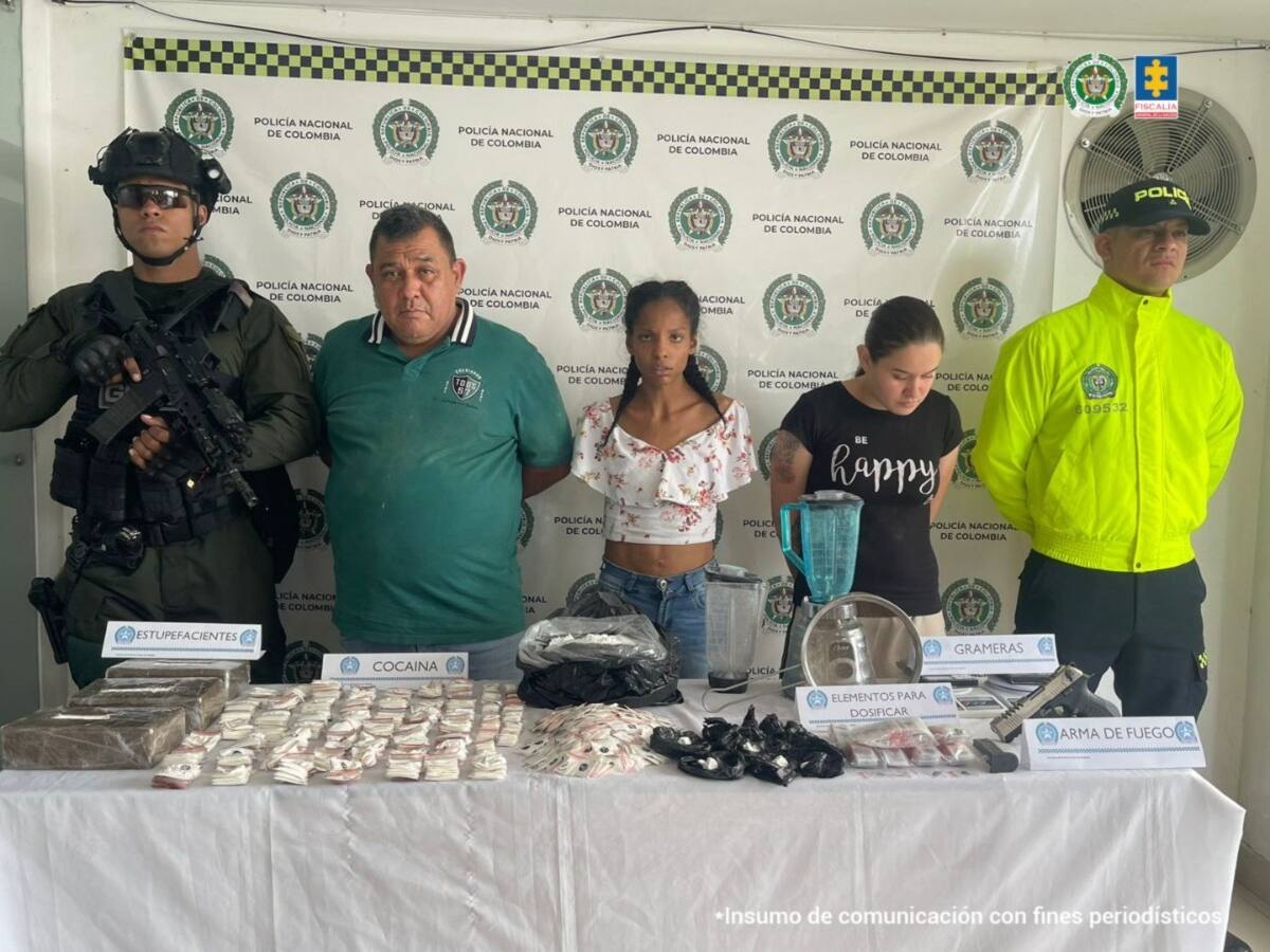 Juez envió a presuntos expendedores de cocaína de Dosquebradas directo a prisión