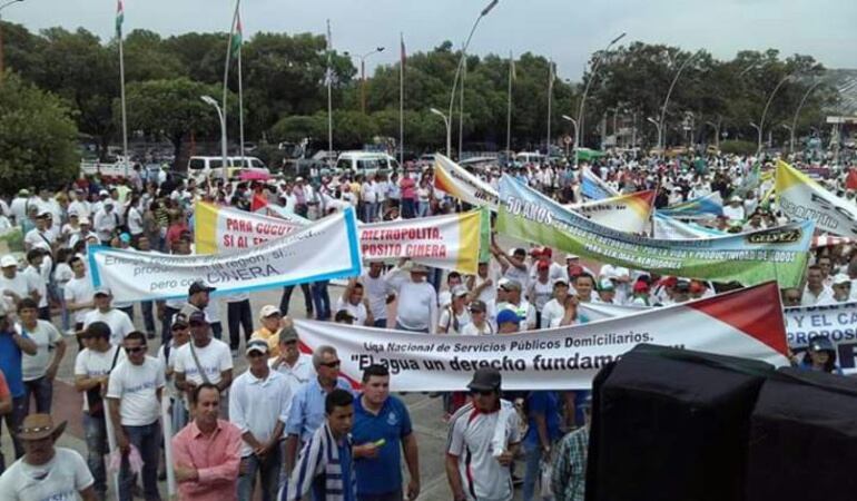 Marcha por el agua realizada en Cúcuta