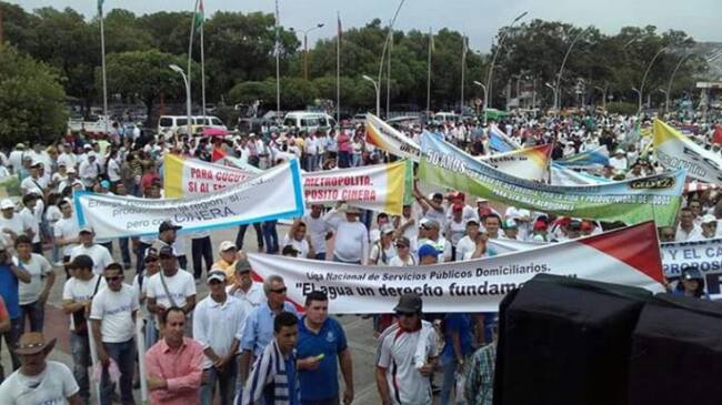 Marcha por el agua realizada en Cúcuta