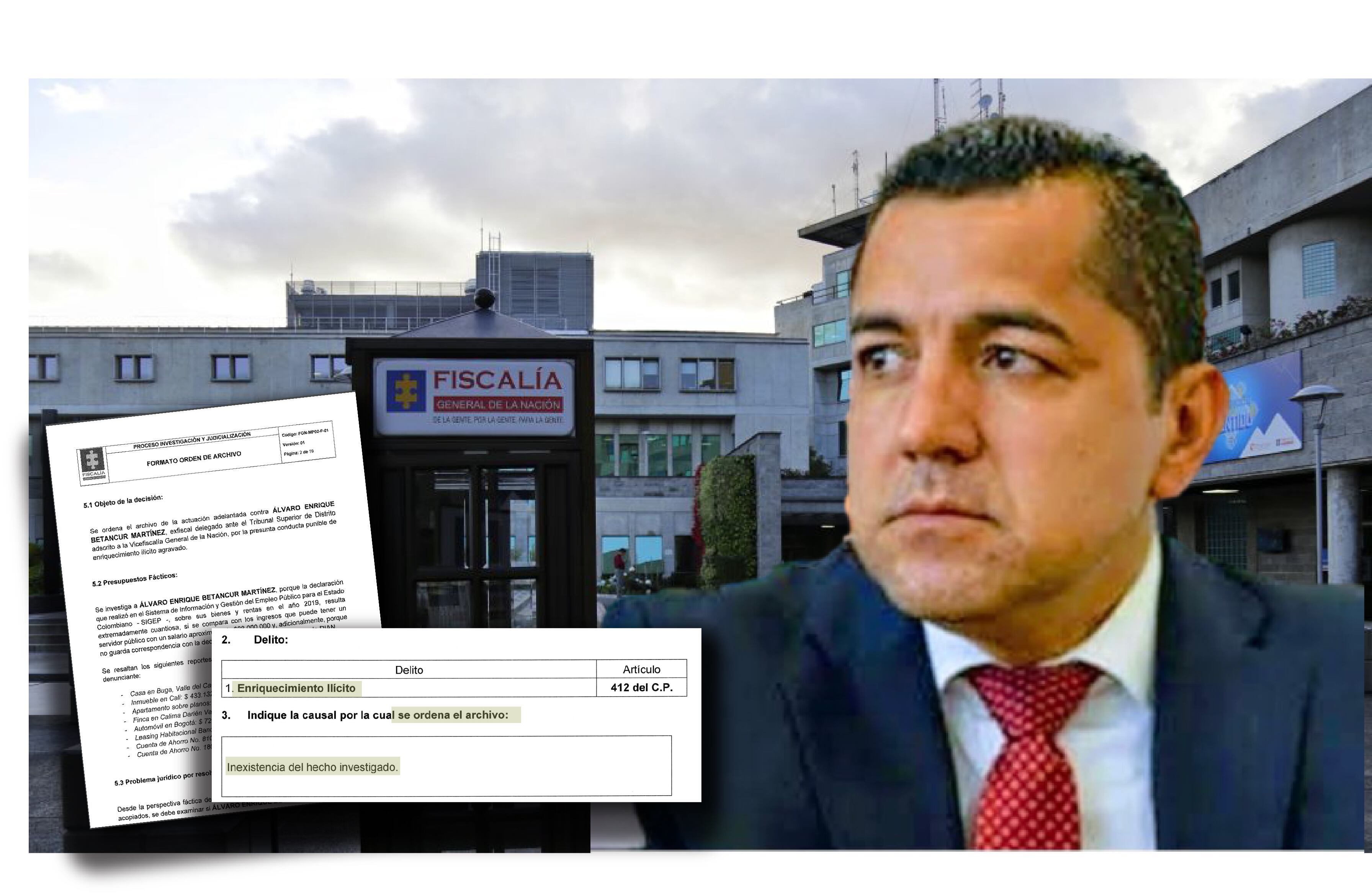 Fiscalía archiva proceso en favor del exfiscal Betancur