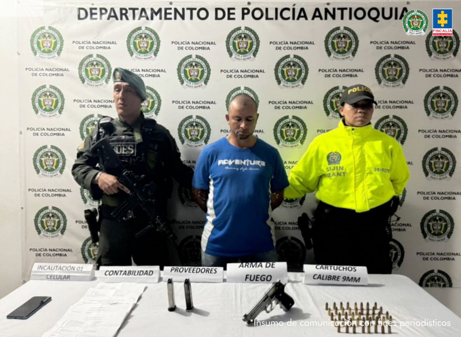 Alias Catalino, presunto cabecilla del Clan del Golfo investigado por homicidio en Yarumal (Antioquia) - Foto Fiscalía
