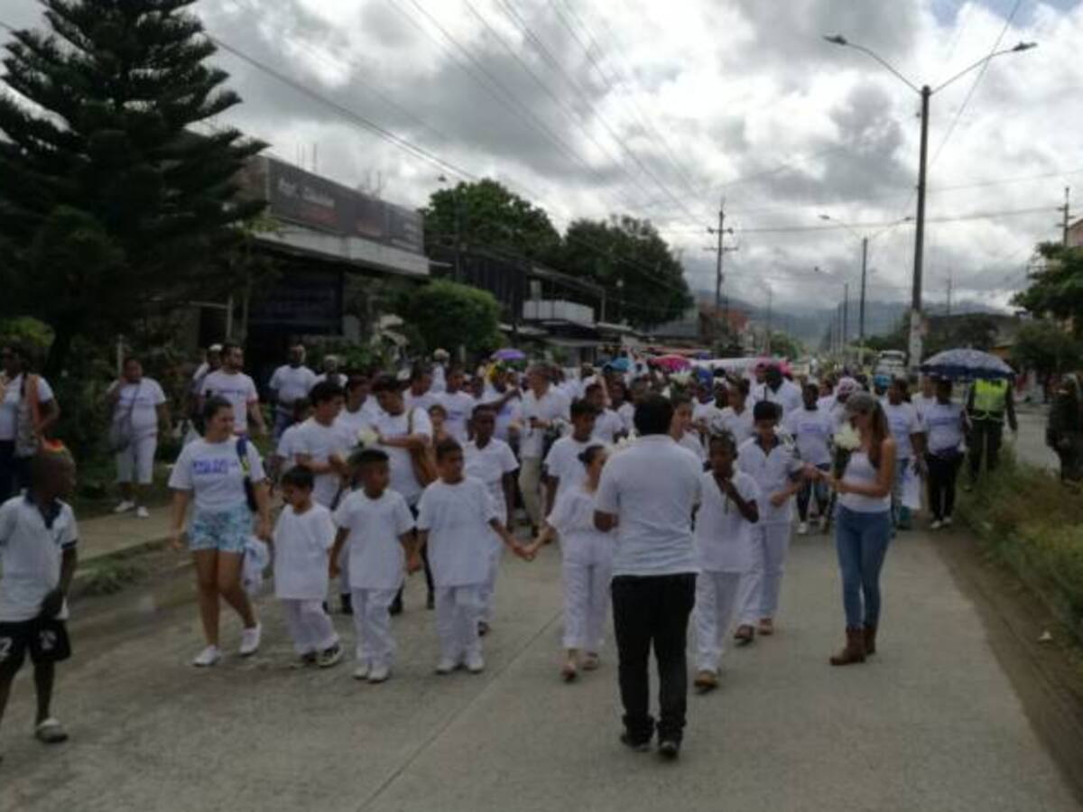 Marcha del perdón y la reconciliación en la Chinita, Apartadó, Antioquia