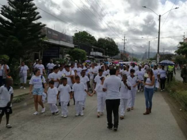 Marcha del perdón y la reconciliación en la Chinita, Apartadó, Antioquia