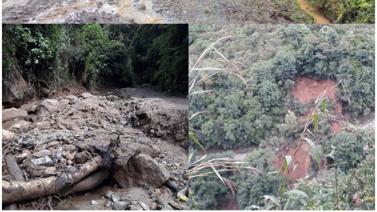 50 derrumbes en la vía Balsillas, entre el Huila y Caquetá