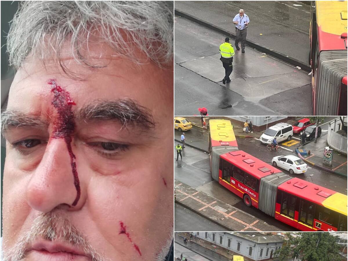 Intolerancia en Bogotá: Mujer agredió con una botella a conductor de TransMilenio