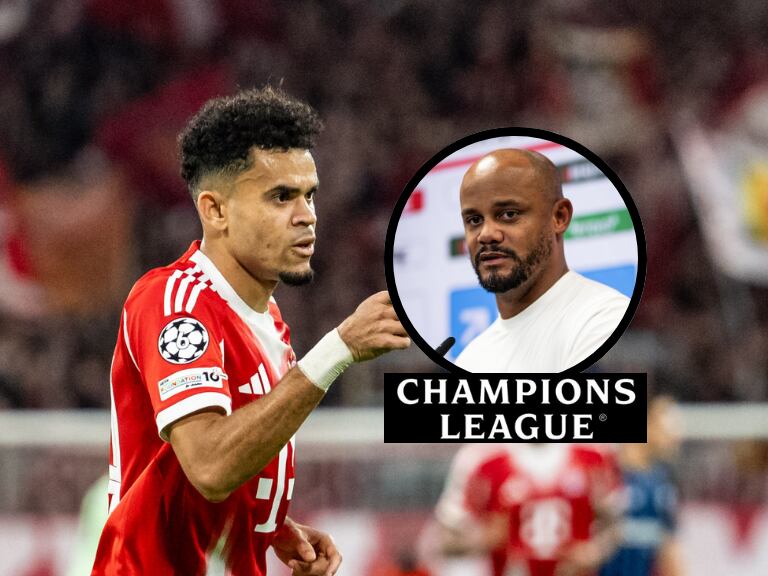 Kompany revela cuántos partidos sería la sanción de Luis Díaz con Bayern Múnich en Champions League / Getty Images