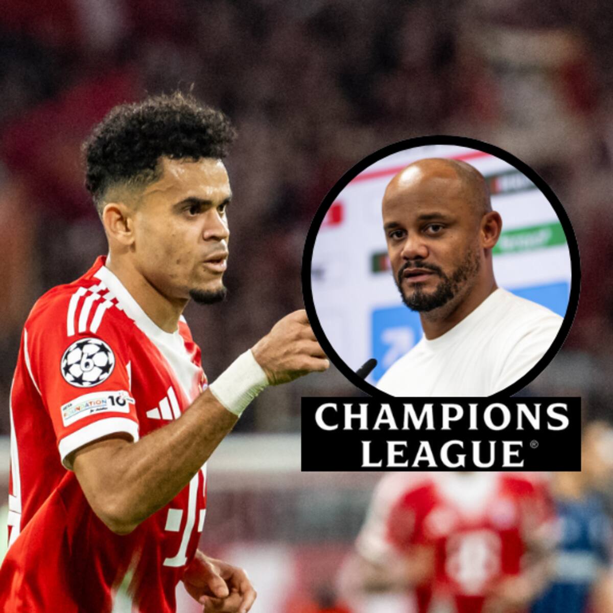 Kompany revela cuántos partidos sería la sanción de Luis Díaz con Bayern Múnich en Champions League