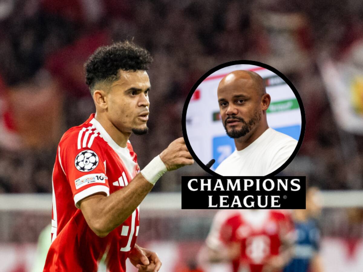 Kompany revela cuántos partidos sería la sanción de Luis Díaz con Bayern Múnich en Champions League