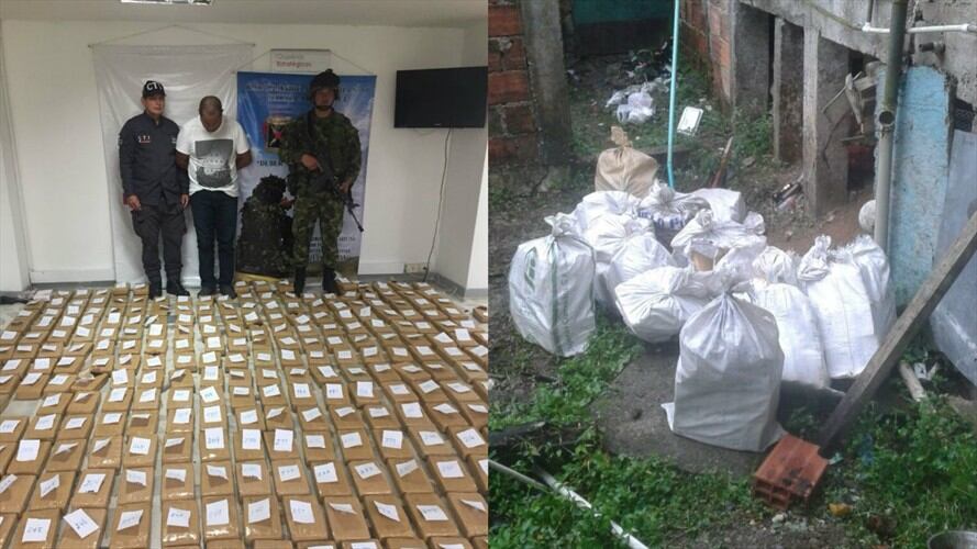 En el inmueble fue capturado un hombre, quien presuntamente custodiaba el cargamento. Foto: Fiscalía