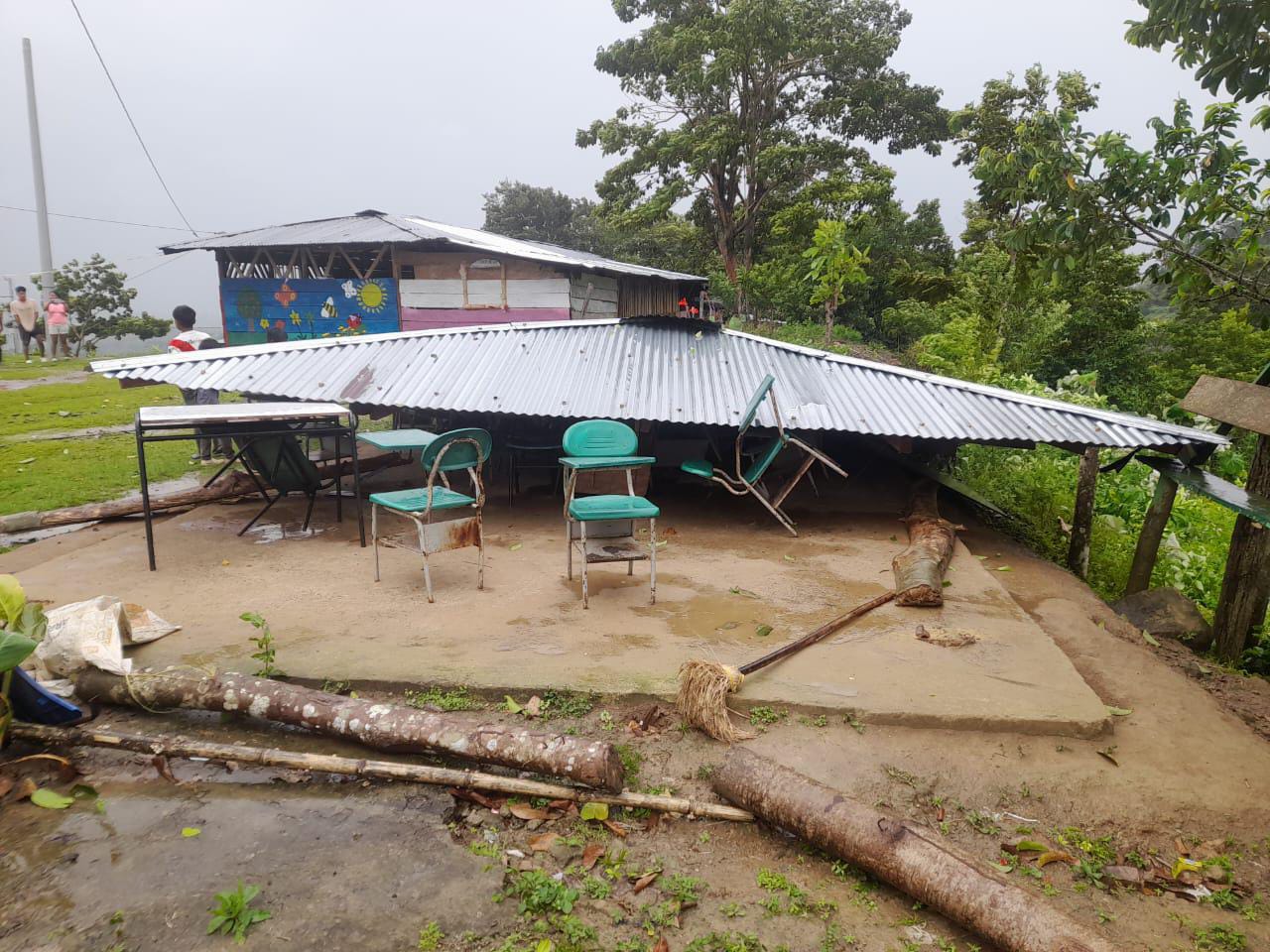 Institución Educativa El Mango, sede Volcán Dokera, en Turbo. Foto: cortesía