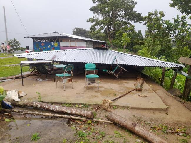 Institución Educativa El Mango, sede Volcán Dokera, en Turbo. Foto: cortesía