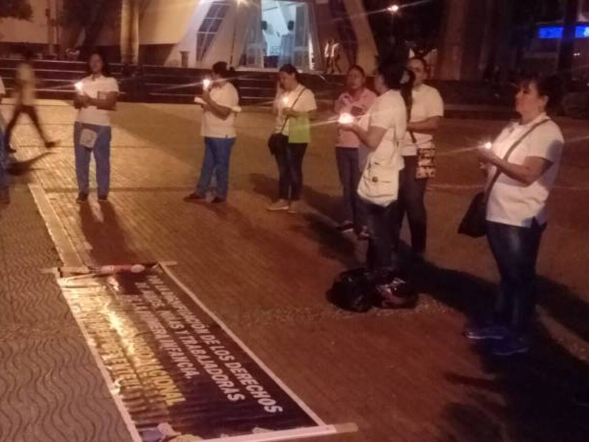 Madres comunitarias en paro en el Quindío a la espera de los diálogos con directivas del ICBF
