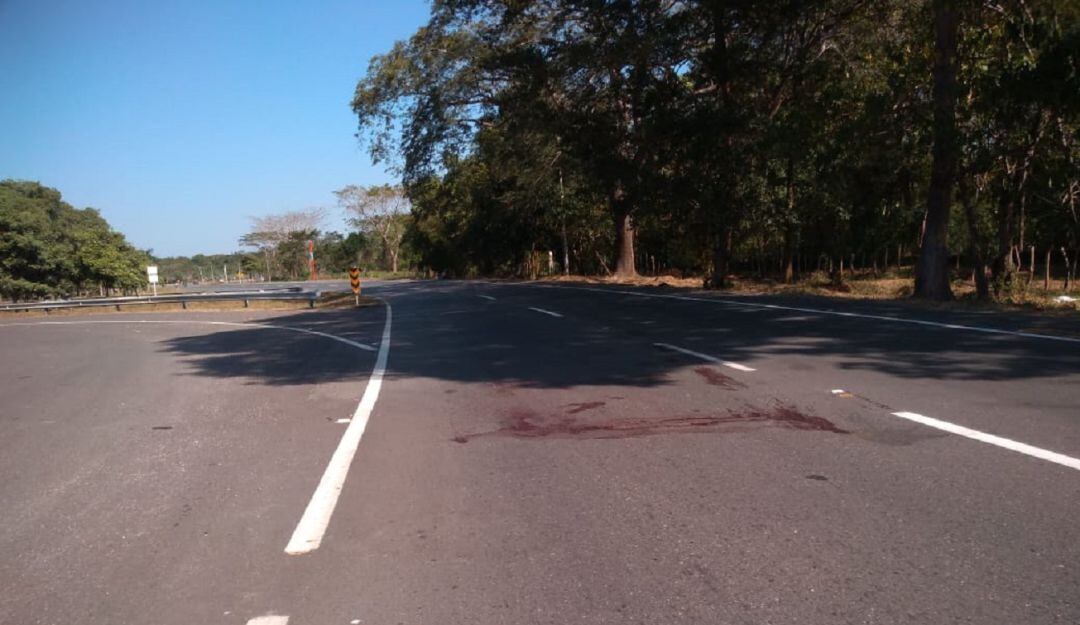 Lugar donde ocurrió en accidente que dejó un muerto y un herido en la vía Turbaco - Arjona