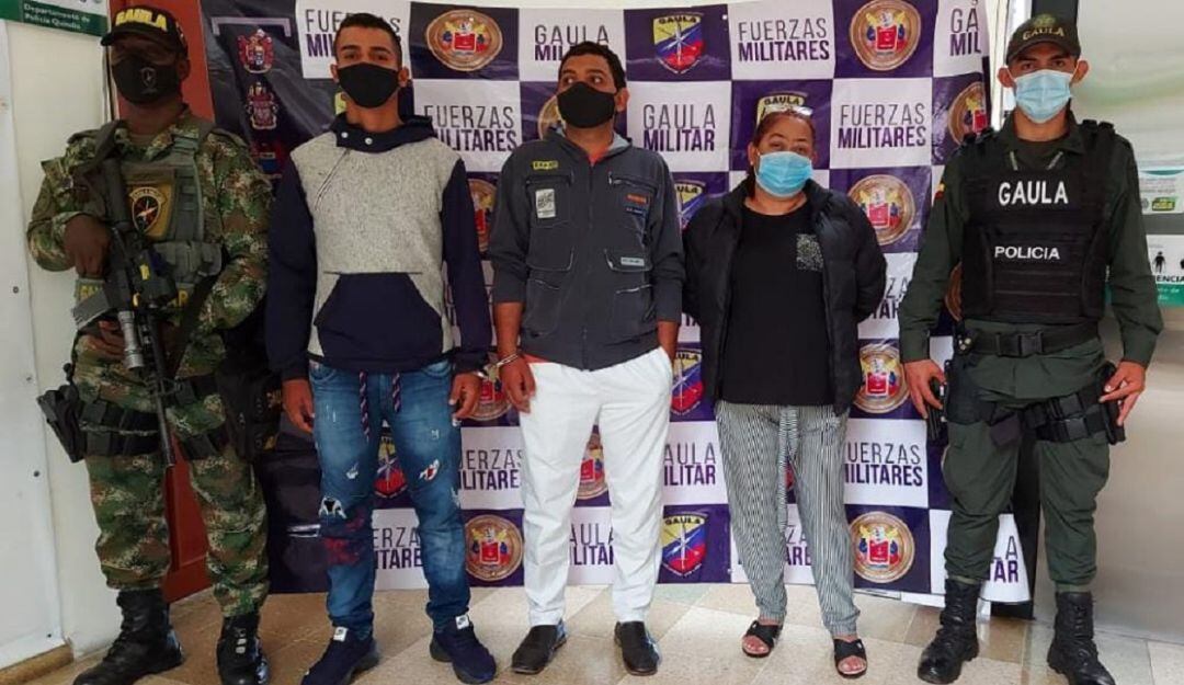 Tres de los nueve capturados en esta operación contra la extorsión en varias regiones.