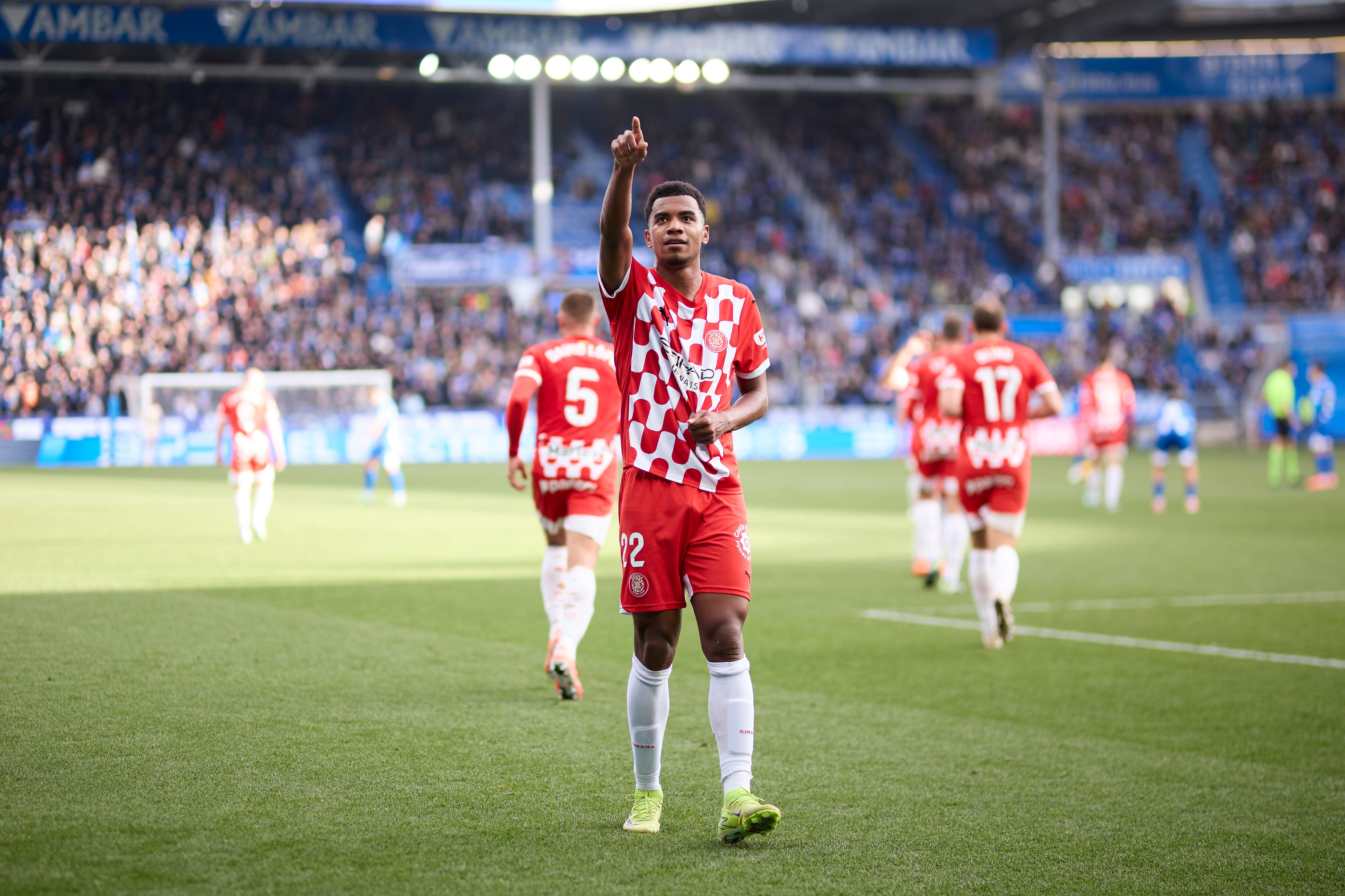 Jhon Solís le dio la victoria al Girona. (Photo By Ricardo Larreina/Europa Press via Getty Images)