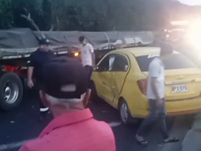 Accidente de tránsito en inmediaciones del aeropuerto Ernesto Cortissoz.