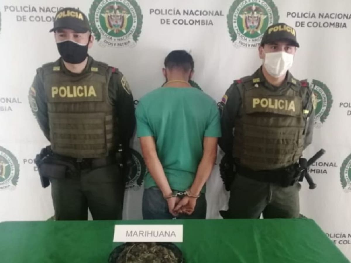 Hombre de origen venezolano, fue capturado con 300 gramos de marihuana