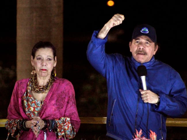Presidente de Nicaragua, Daniel Ortega y su esposa, Rosario Murillo. (Foto: Maynor Valenzuela / AFP)