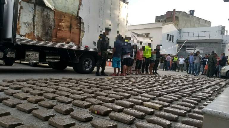 Marihuana incautada en Sincelejo. 