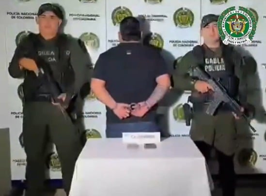 Alias ‘Oscar’, cabecilla financiero de la estructura criminal Magdalena Medio del Estado Mayor. / Foto: Policía Nacional.