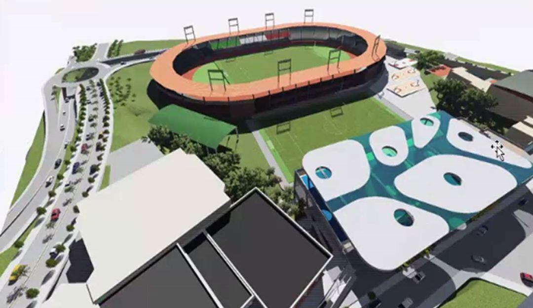 Vista del coliseo multipropósito que quedará ubicado entre los coliseos Menor y Mayor