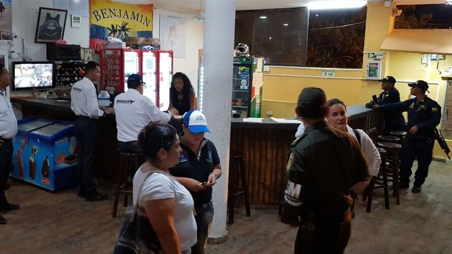 Sellado el Hostal Benjamin en Taganga. Foto: Alcaldía