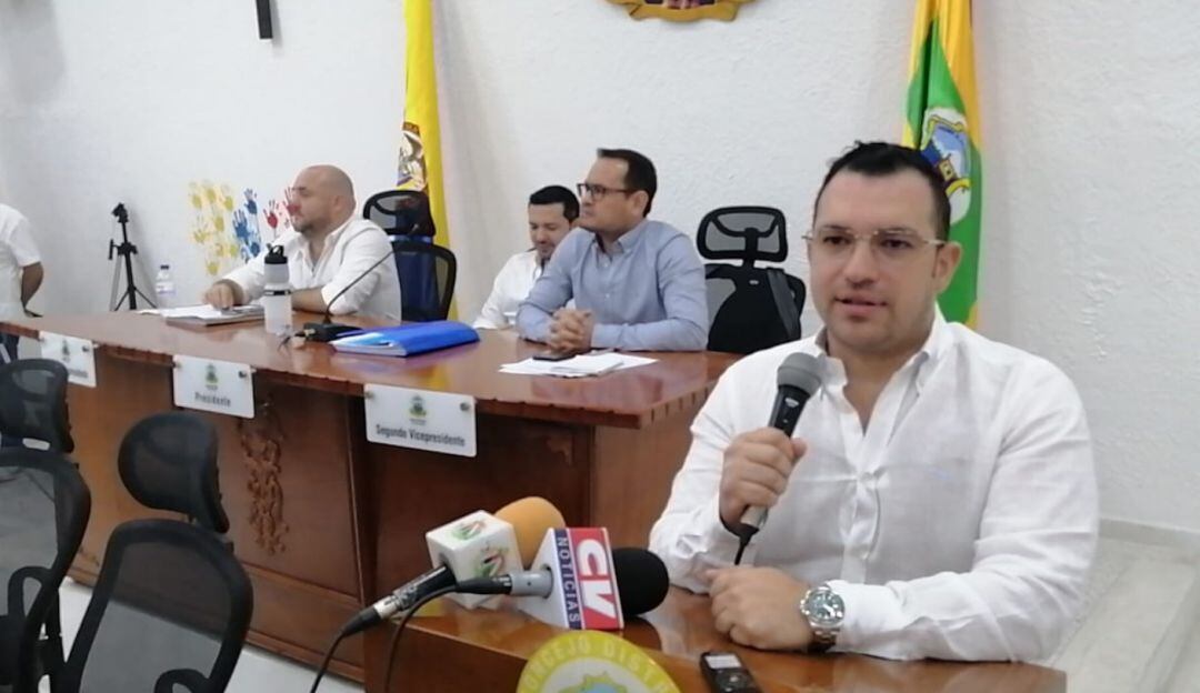 Momento en que Jesús Acevedo fue escogido como contralor Distrital