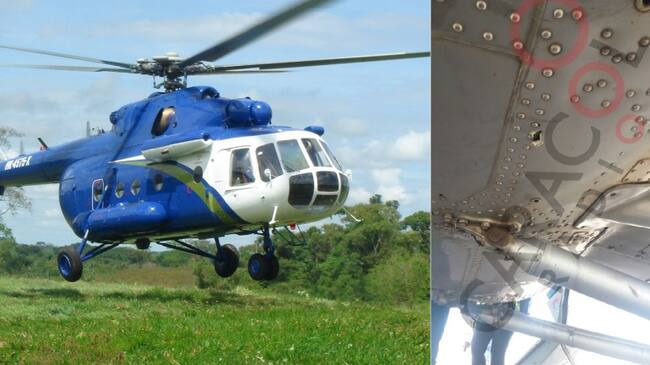 Impacto de bala en la aeronave que transportaba el personal de Ecopetrol