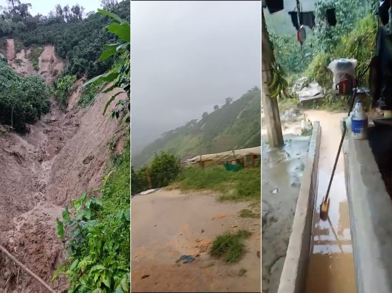 Lluvias afectan cultivos de café y vías en la Sierra Nevada de Santa Marta. Foto: Cortesía