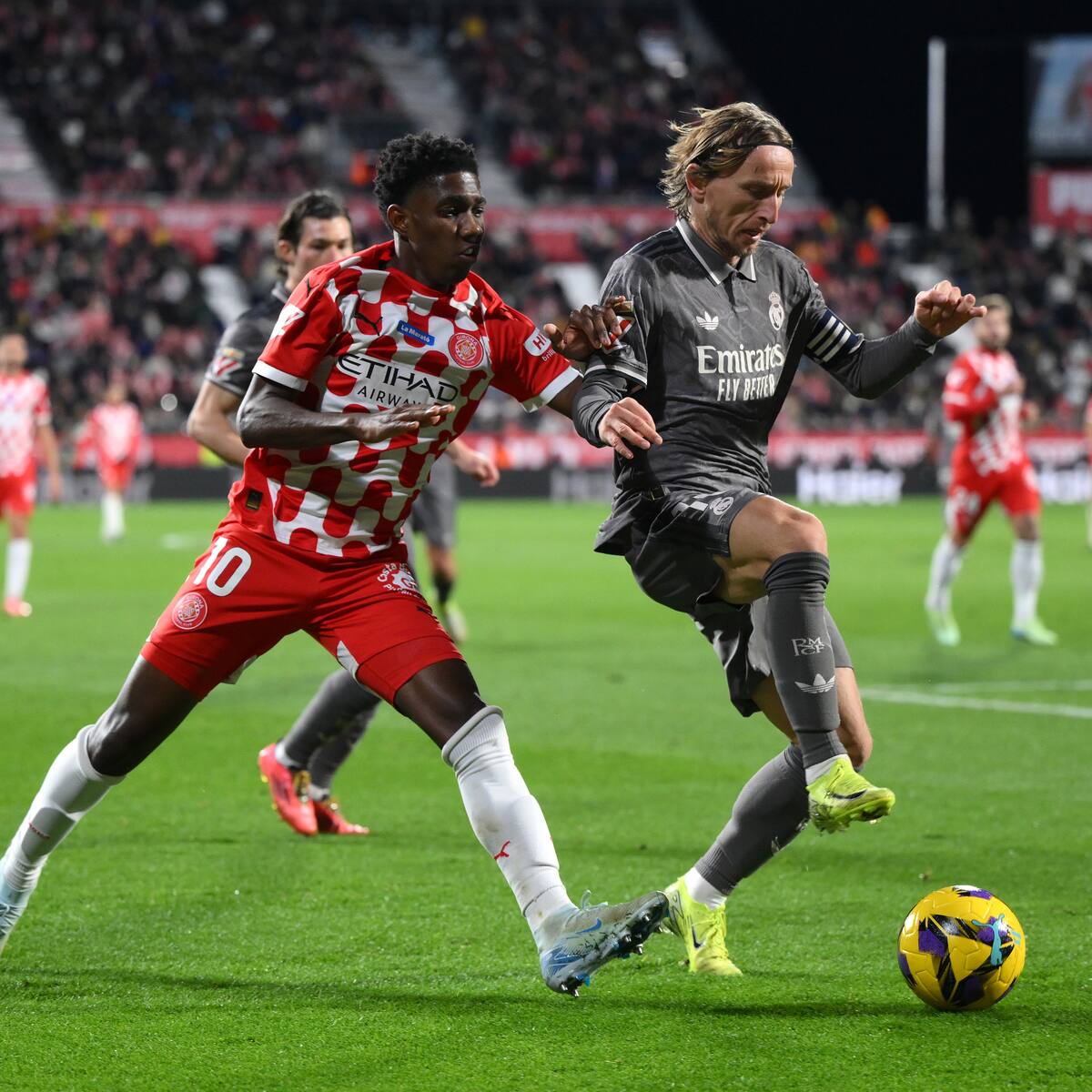 Yaser Asprilla, lo único rescatable del Girona en la goleada sufrida ante Real Madrid