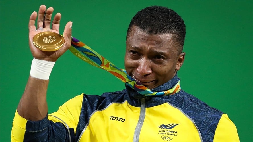 Óscar Figueroa, medallista olímpico en pesas. Foto: Agencia EFE