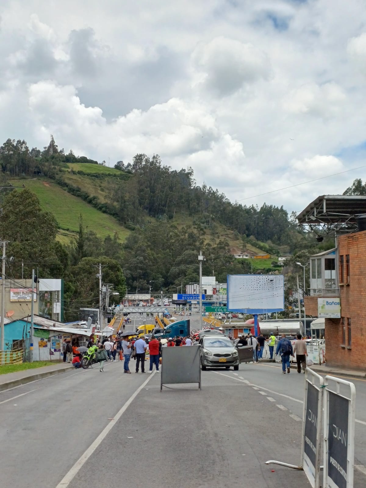 Movilización en Rumichaca - Foto: Radio Ipiales