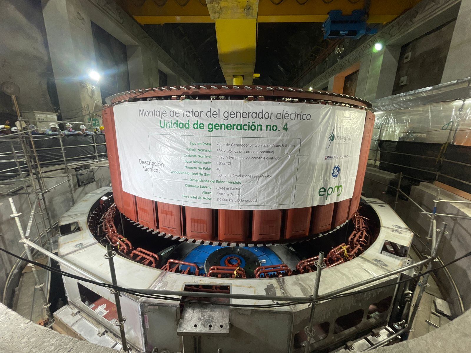 Rotor turbina 4 Hidroituango- foto EPM