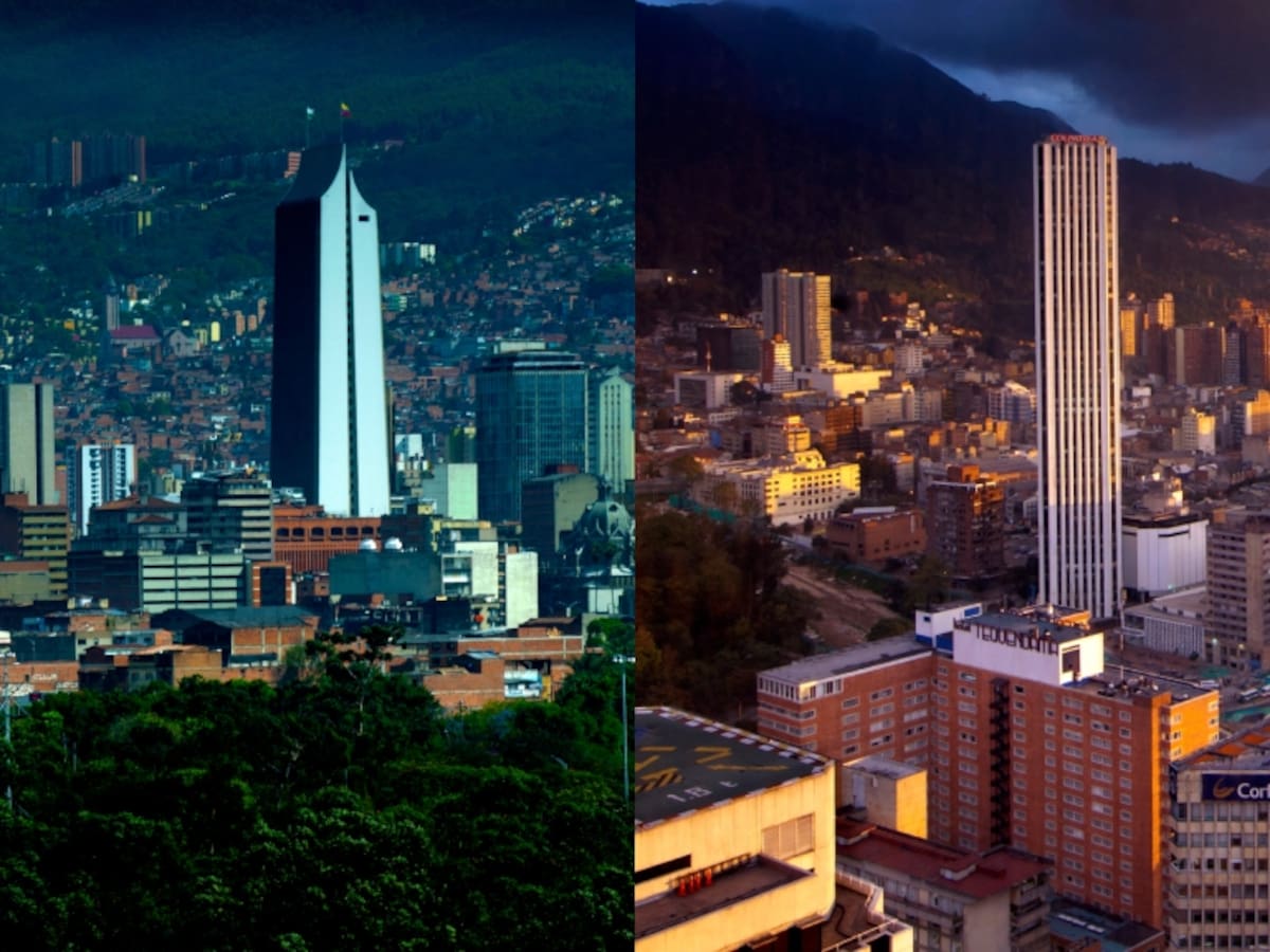 Así sería Bogotá y Medellín en 150 años, según la IA