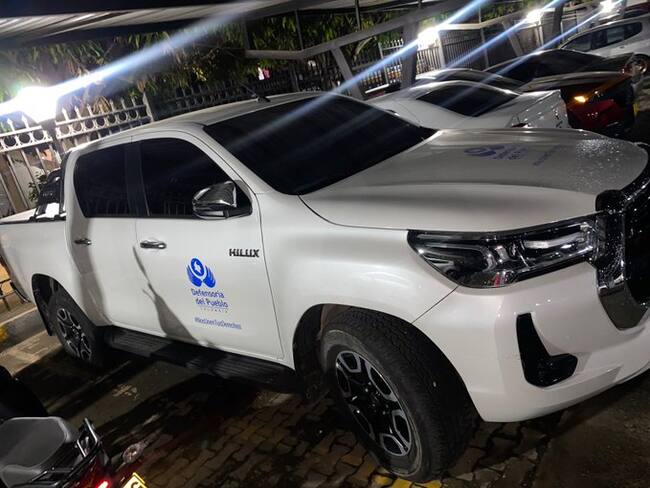 Vehículo reportado como robado por la Defensoría.