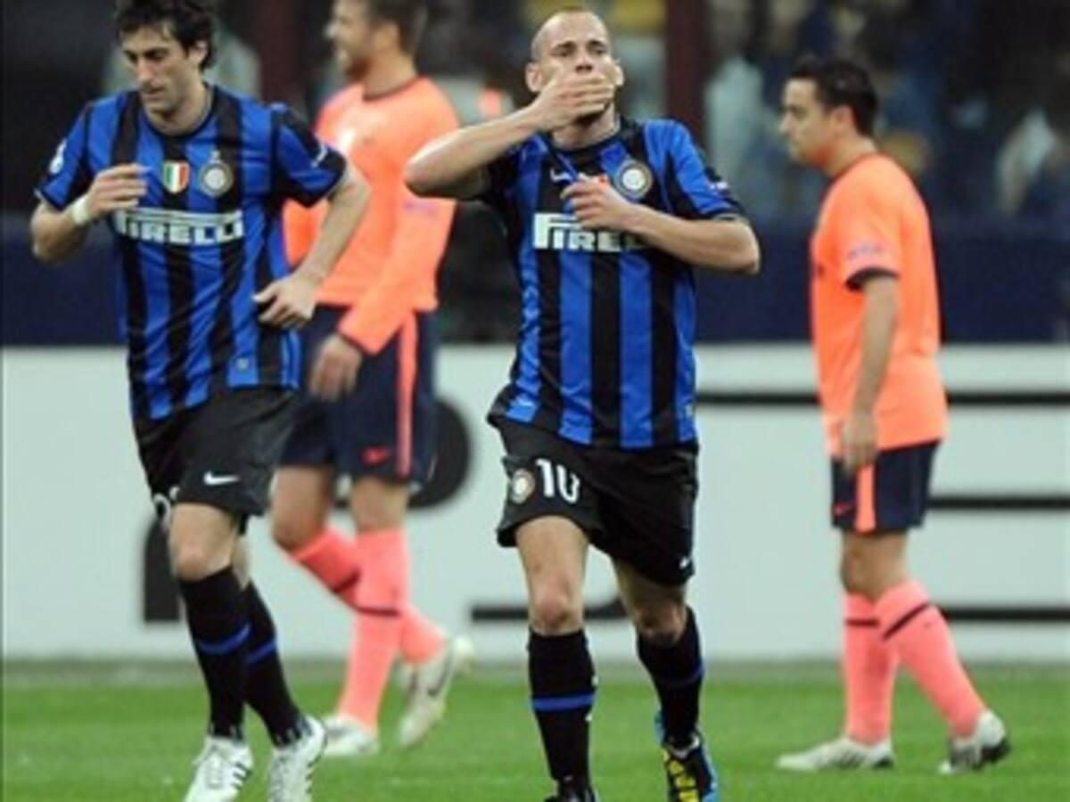 Wesley Sneijder es convocado por el Inter para enfrentar al Barcelona