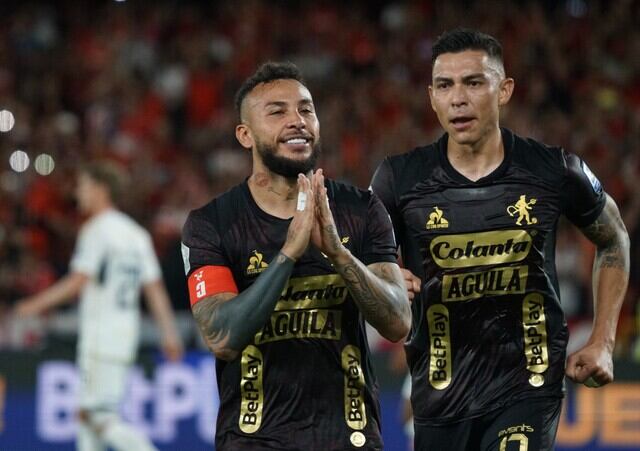 Duván Vergara celebra el primer gol del partido ante Millonarios / Colprensa.