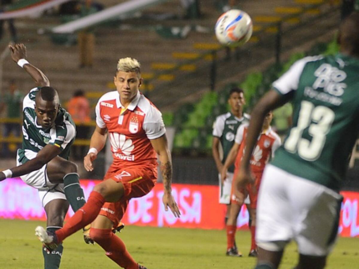 Deportivo Cali venció 3-0 a Santa Fe con dos goles en fuera de lugar