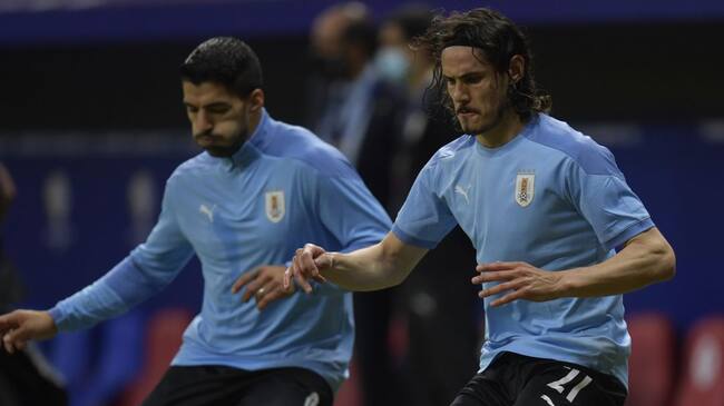 Luis Suárez y Edinson Cavani