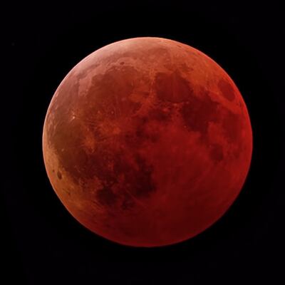 Eclipse lunar total. Foto: NASA.