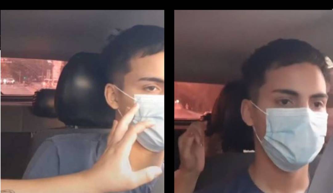 Captura de video - Joven conductor de taxi