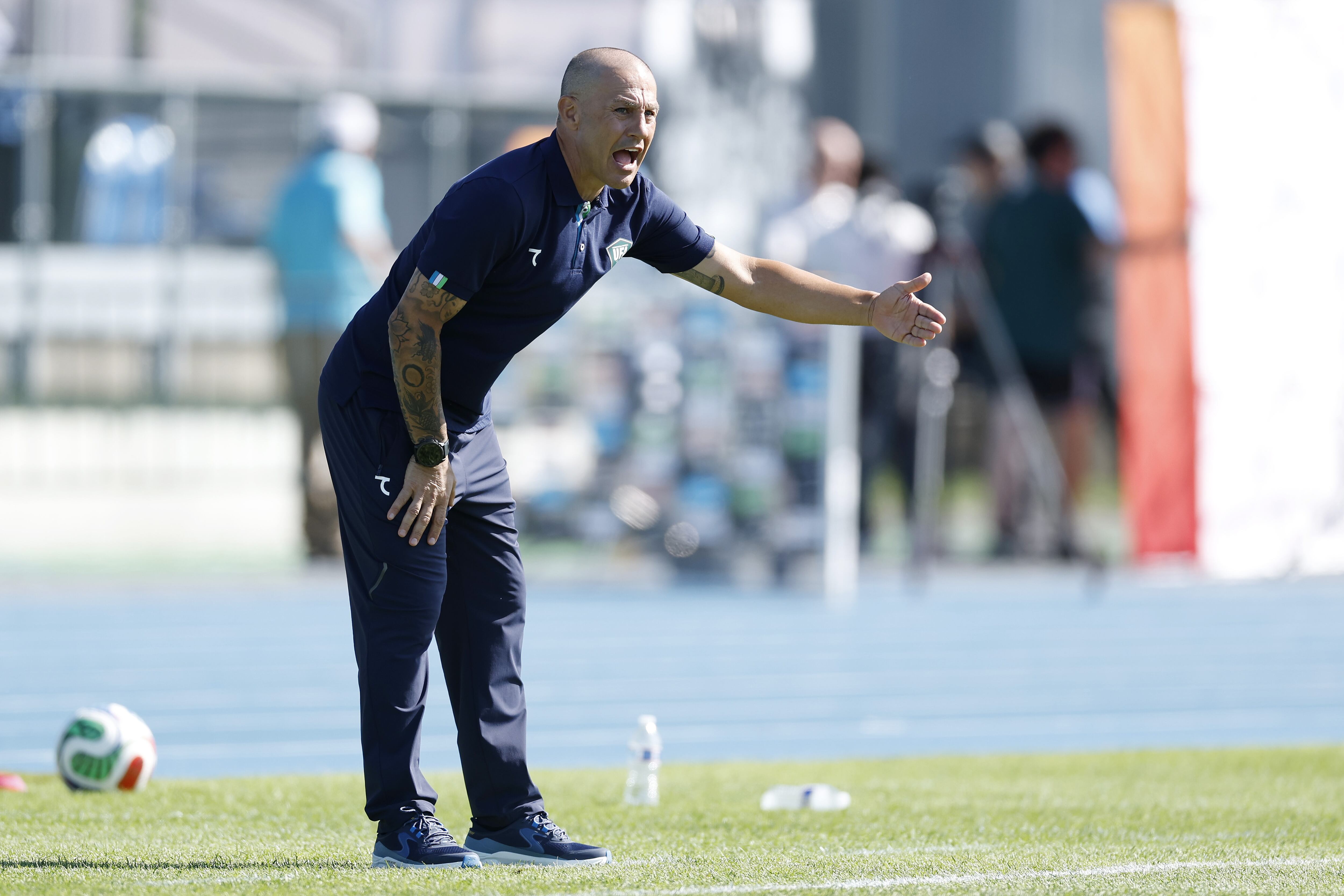 NEW YORK - Uzbekistan manager Fabio Cannavaro during the friendly international match between the Netherlands and Uzbekistan at Icahn Stadium on June 8, 2026, in New York, United States. MAURICE VAN STEEN / ANP (Photo by ANP via Getty Images)