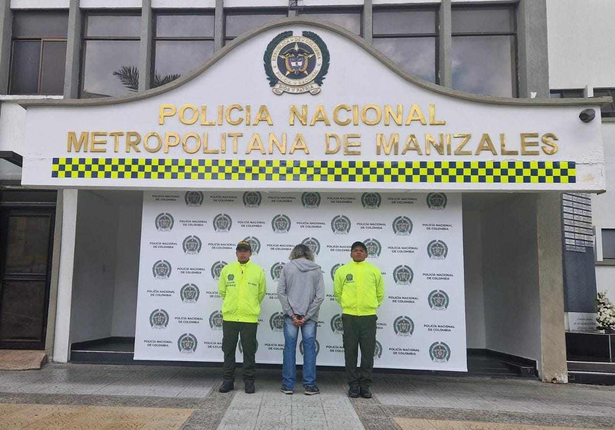 'John' tiene 18 anotaciones judiciales por varios delitos. Foto: Policía Metropolitana de Manizales.